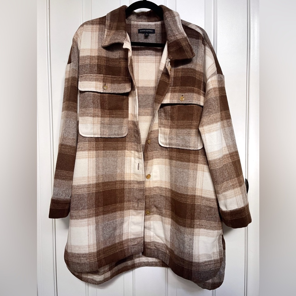 Banana Republic Oversized Brown Shacket - XL